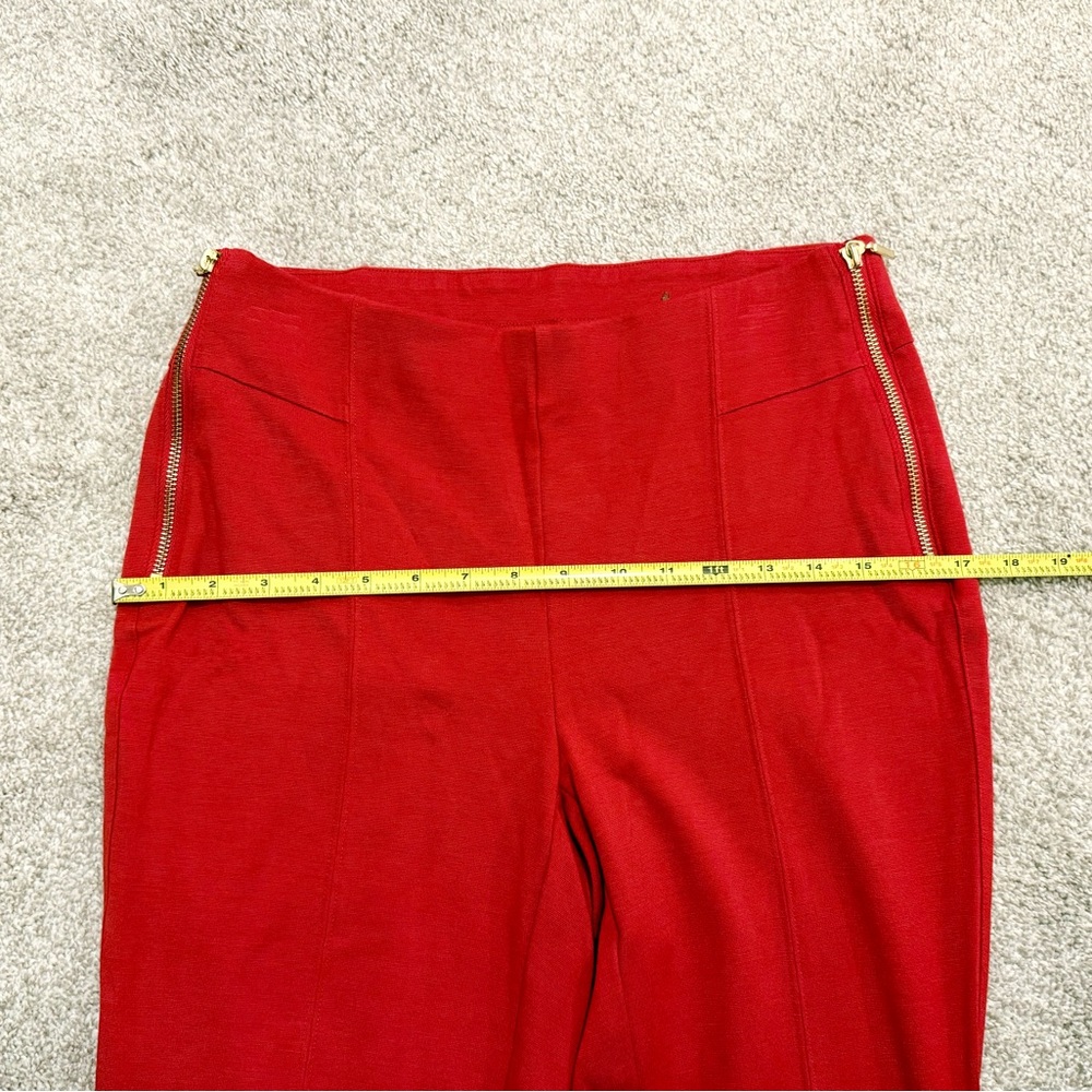 INC International Concepts Red Skinny Pants Zipper Detail Size 8 - Picture 7 of 8